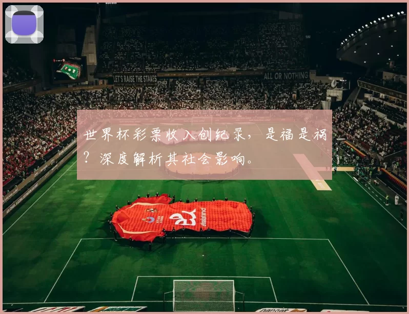 世界杯彩票收入创纪录，是福是祸？深度解析其社会影响。
