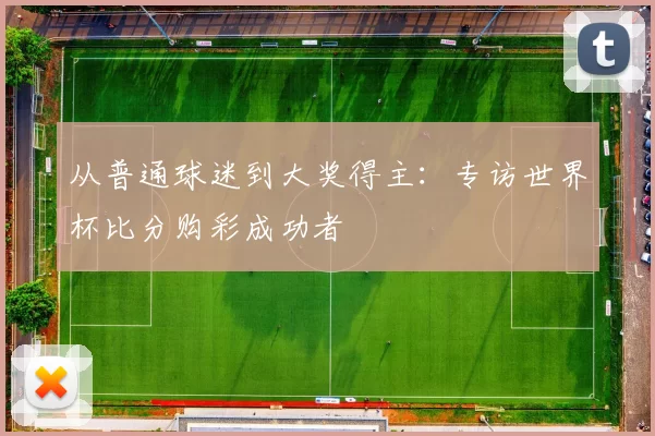 从普通球迷到大奖得主:专访世界杯比分购彩成功者